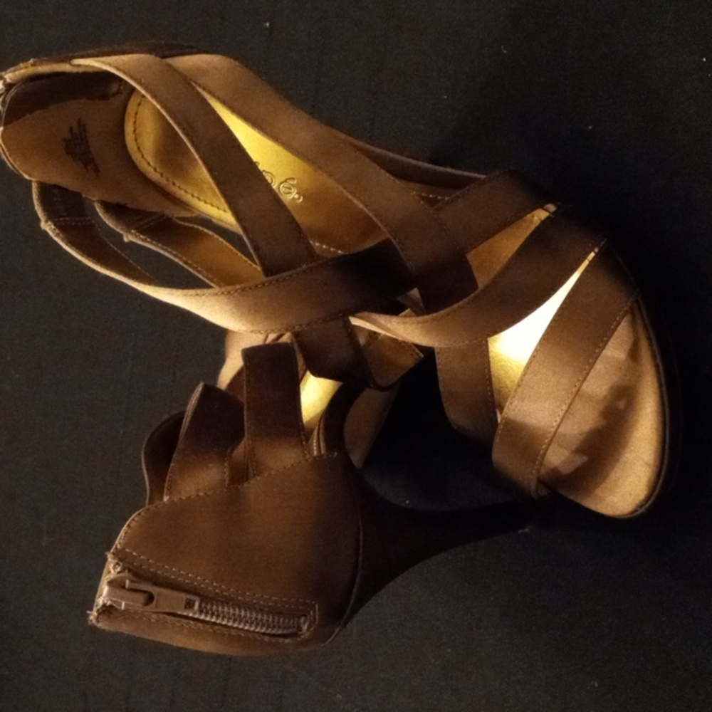 Chocolate Satin High Heels